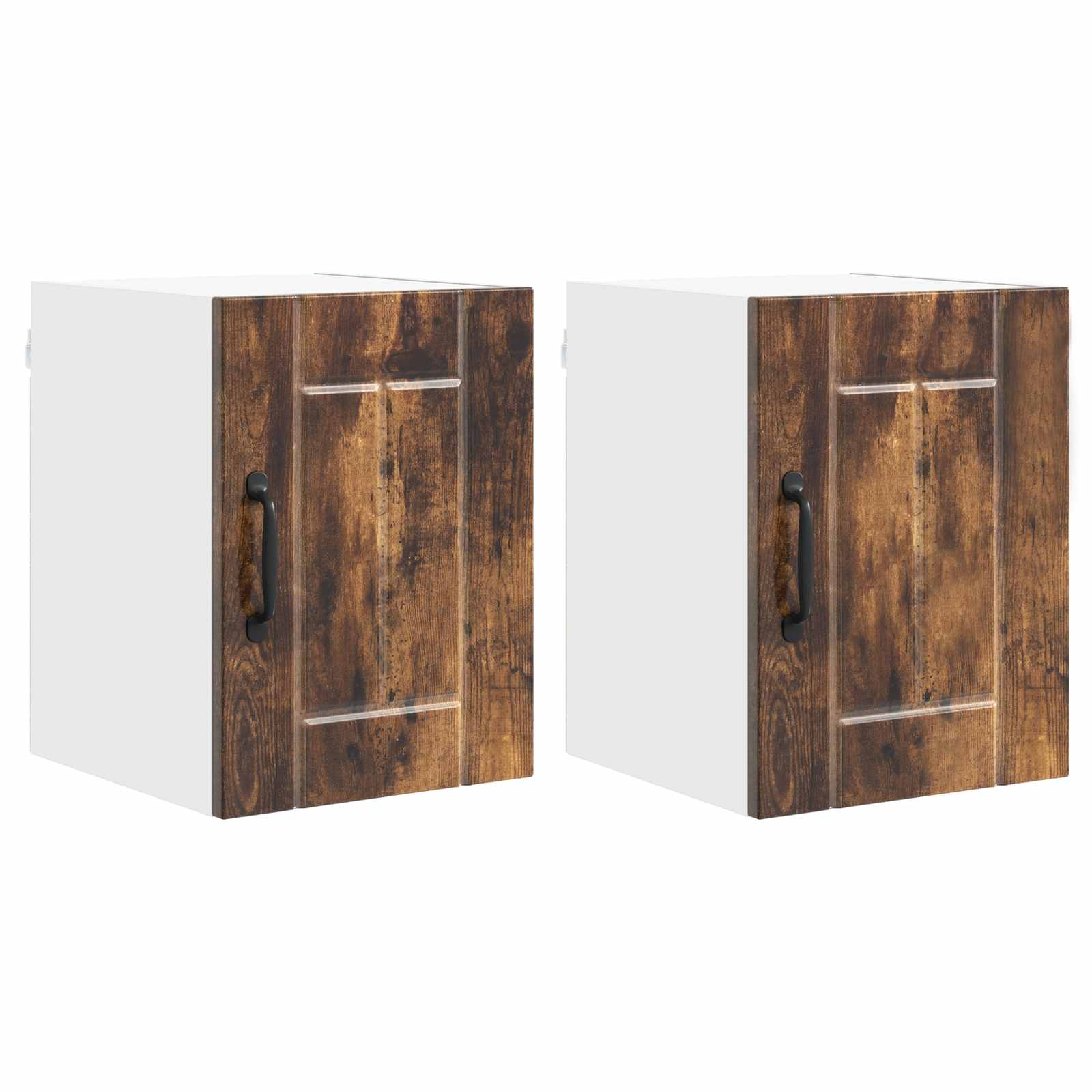vidaXL Wall Cabinet LUCCA 2 pcs Smoked Oak Engineered Wood 2