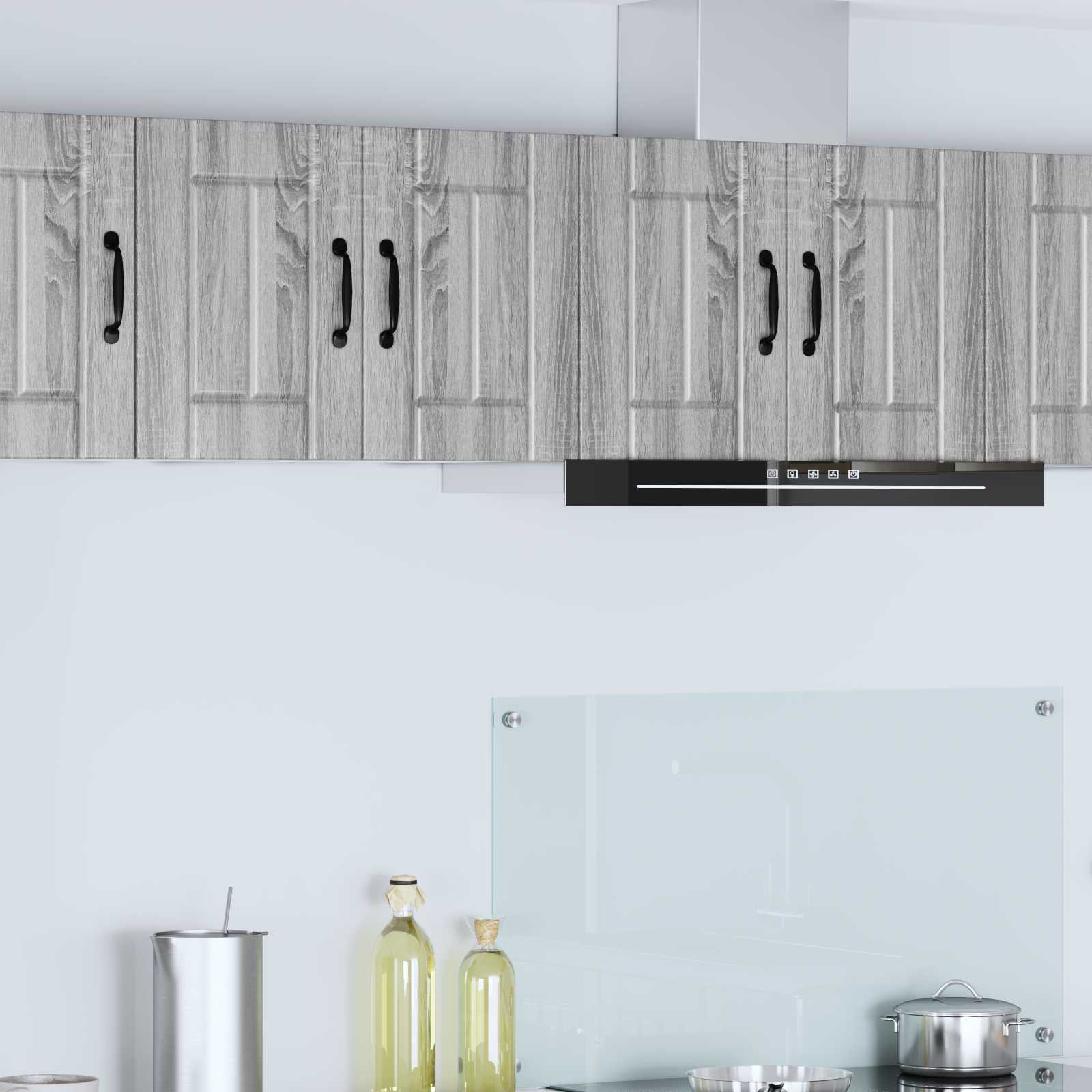 vidaXL Wall Cabinet LUCCA 2 pcs Grey Sonoma Engineered Wood 1