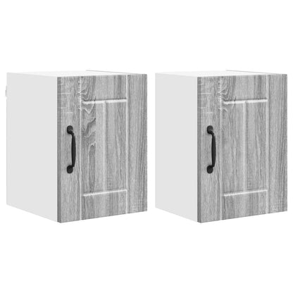 vidaXL Wall Cabinet LUCCA 2 pcs Grey Sonoma Engineered Wood 2