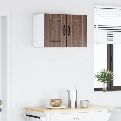 vidaXL Wall Cabinet LUCCA 2 pcs Brown Oak Engineered Wood 4