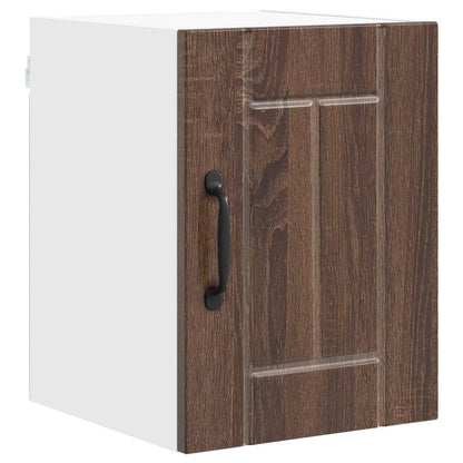 vidaXL Wall Cabinet LUCCA 2 pcs Brown Oak Engineered Wood 5