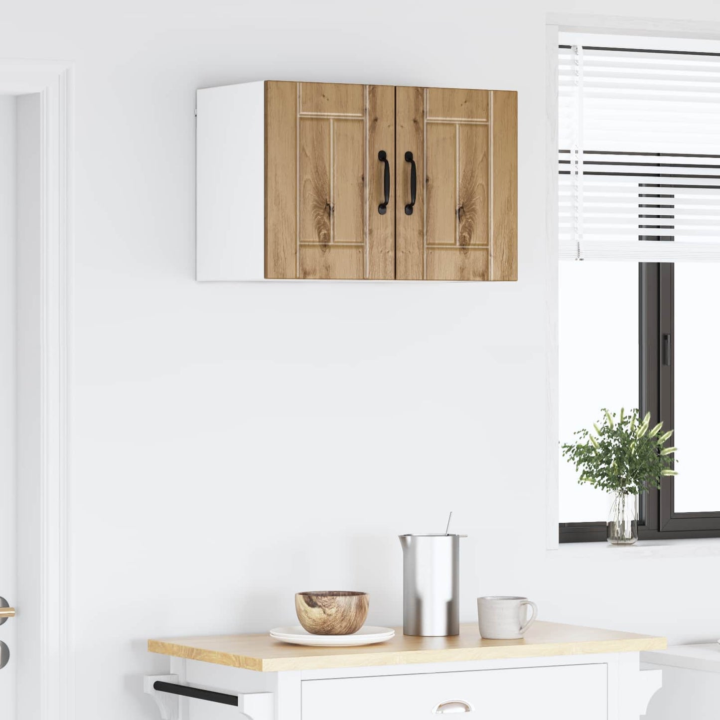vidaXL Wall Cabinet LUCCA 2 pcs Artisan Oak Engineered Wood 4