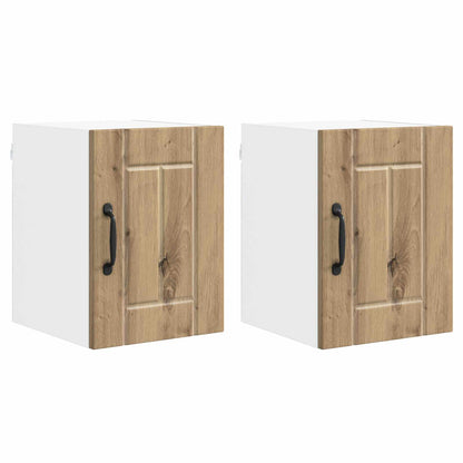 vidaXL Wall Cabinet LUCCA 2 pcs Artisan Oak Engineered Wood 2