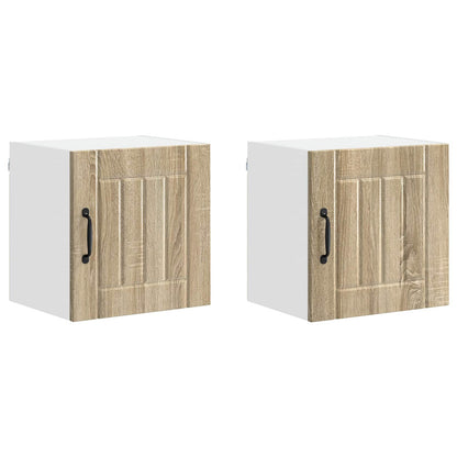 vidaXL Wall Cabinet LUCCA 2 pcs Sonoma Oak Engineered Wood 2