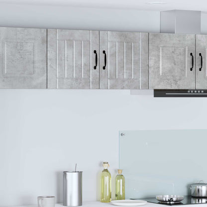 vidaXL Wall Cabinet LUCCA 2 pcs Concrete Grey Engineered Wood 1