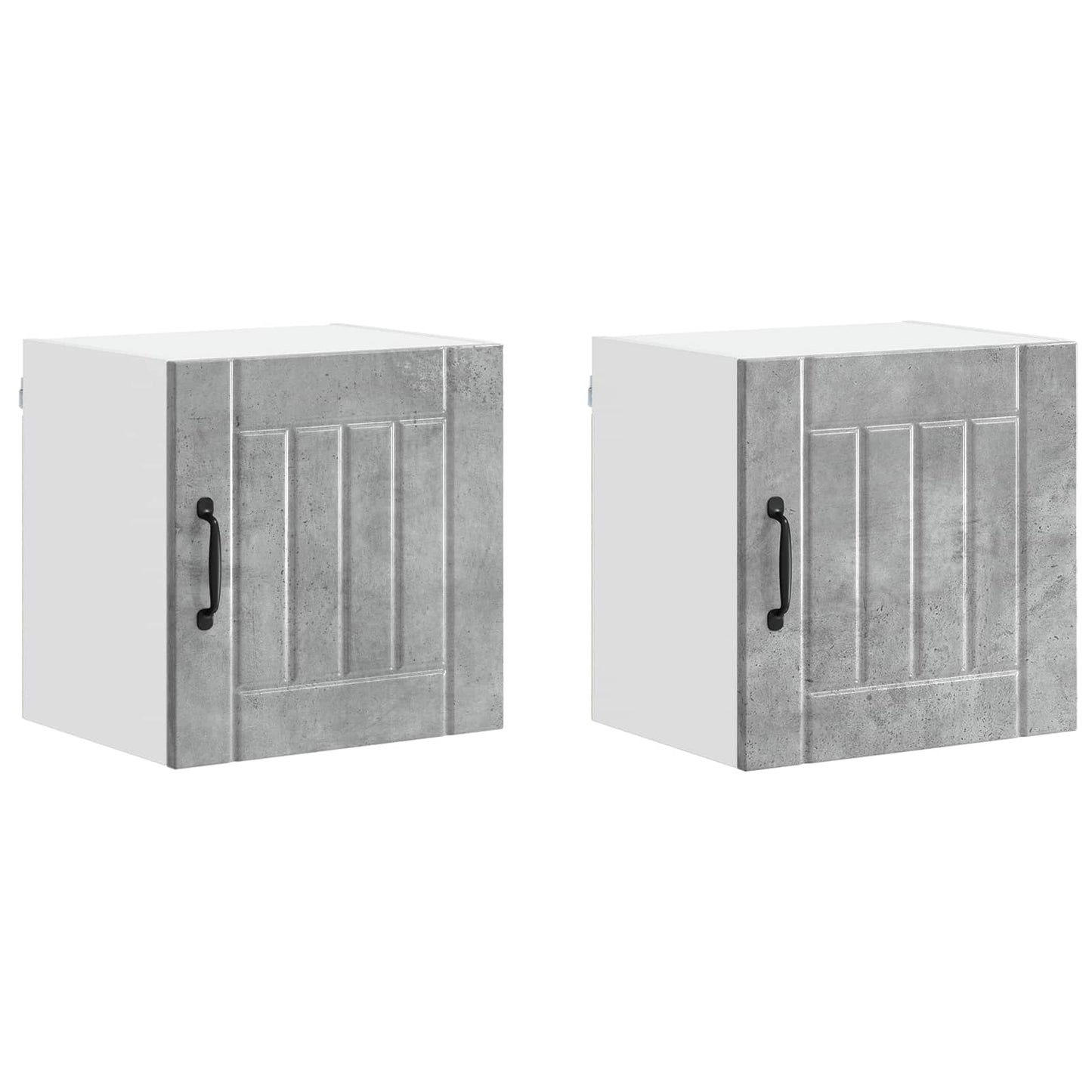 vidaXL Wall Cabinet LUCCA 2 pcs Concrete Grey Engineered Wood 2