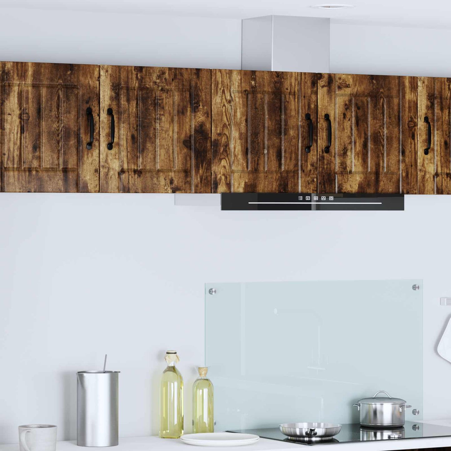 vidaXL Wall Cabinet LUCCA 2 pcs Smoked Oak Engineered Wood 1