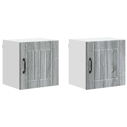 vidaXL Wall Cabinet LUCCA 2 pcs Grey Sonoma Engineered Wood 2