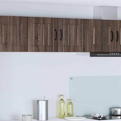 vidaXL Wall Cabinet LUCCA 2 pcs Brown Oak Engineered Wood 1