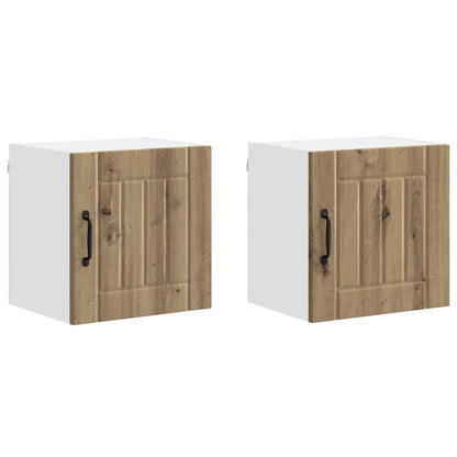 vidaXL Wall Cabinet LUCCA 2 pcs Artisan Oak Engineered Wood 2