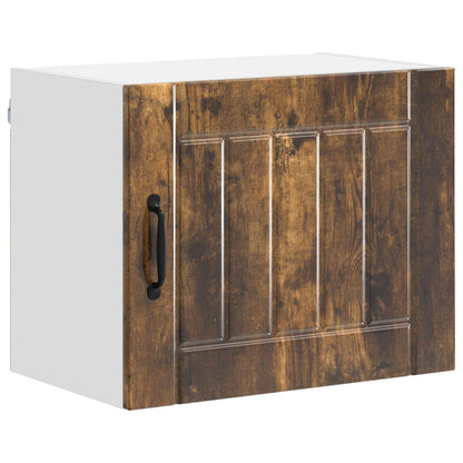 vidaXL Wall Cabinet LUCCA Smoked Oak 50 x 31 x 40 cm Engineered Wood 2