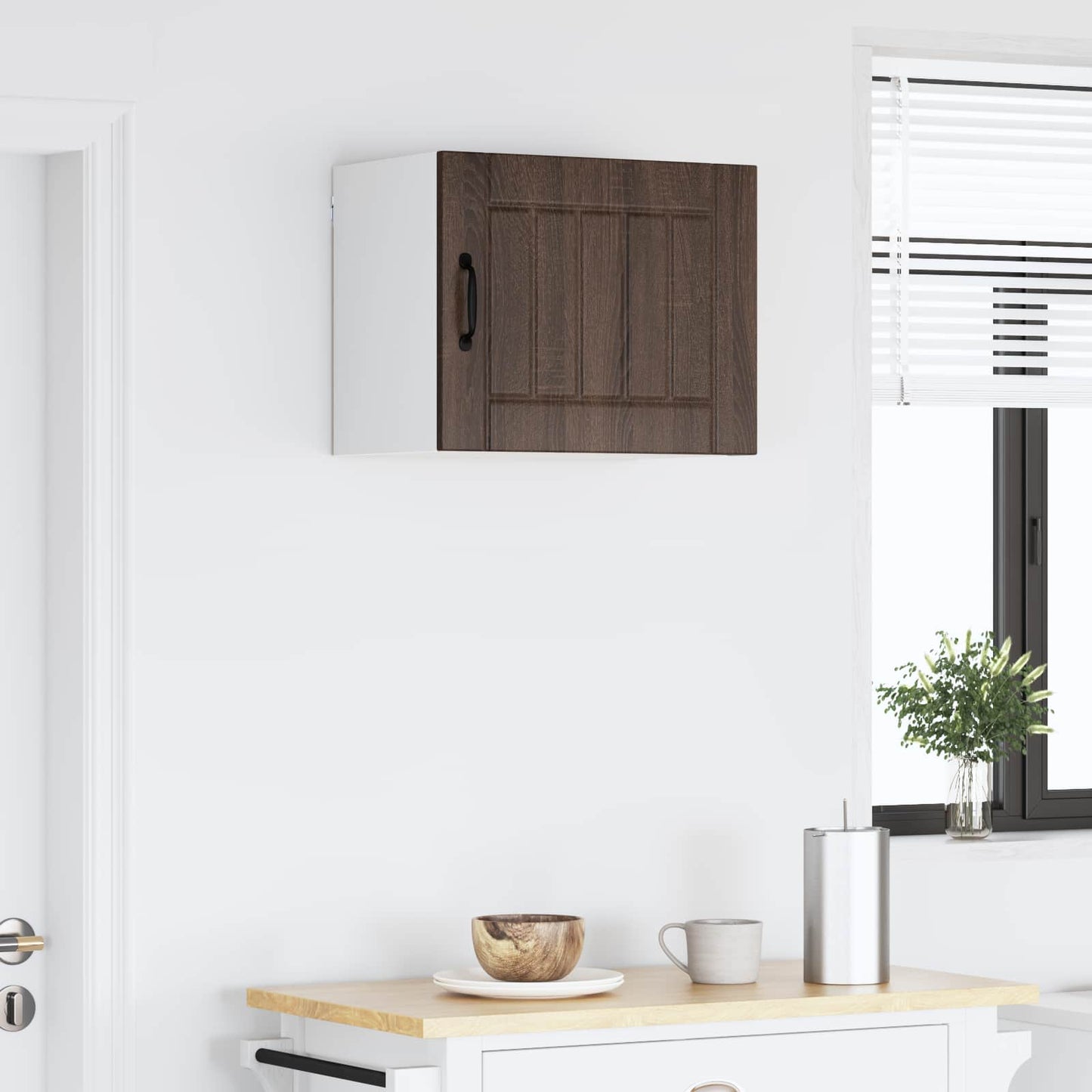 vidaXL Wall Cabinet LUCCA Brown Oak 50 x 31 x 40 cm Engineered Wood 4