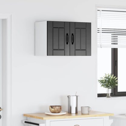 vidaXL Wall Cabinet LUCCA Black 60 x 31 x 40 cm Engineered Wood 4