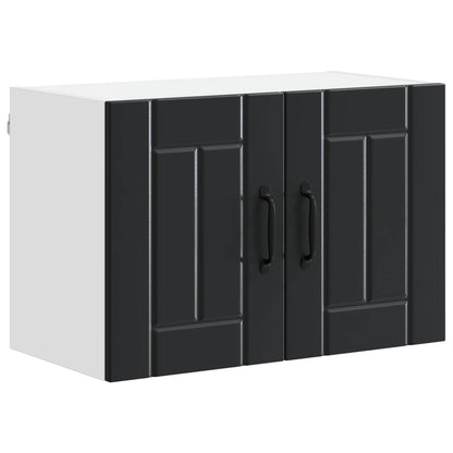 vidaXL Wall Cabinet LUCCA Black 60 x 31 x 40 cm Engineered Wood 2