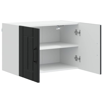 vidaXL Wall Cabinet LUCCA Black 60 x 31 x 40 cm Engineered Wood 5