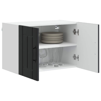 vidaXL Wall Cabinet LUCCA Black 60 x 31 x 40 cm Engineered Wood 3