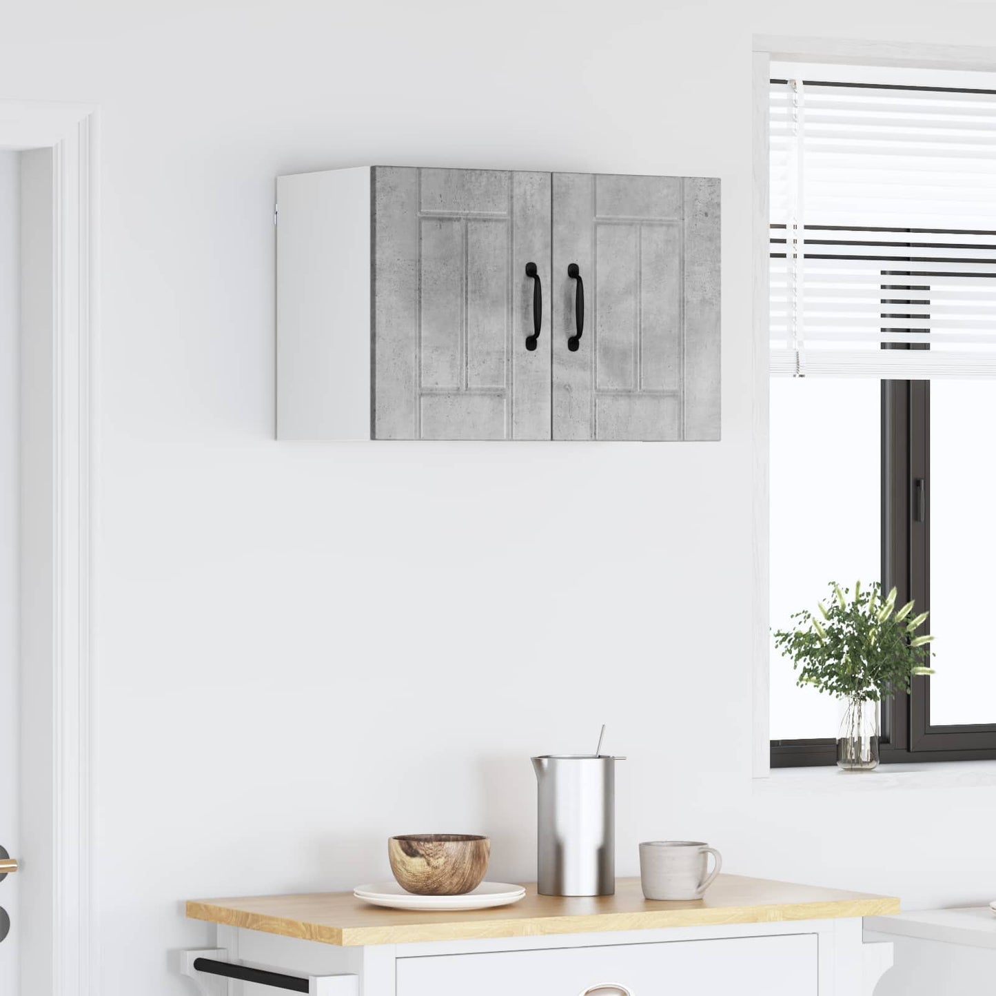 vidaXL Wall Cabinet LUCCA Concrete Grey 60 x 31 x 40 cm 4