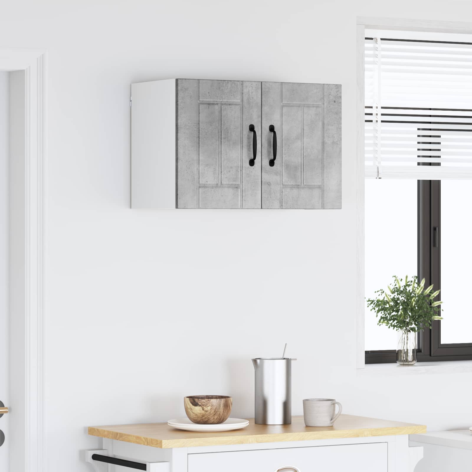 vidaXL Wall Cabinet LUCCA Concrete Grey 60 x 31 x 40 cm 4
