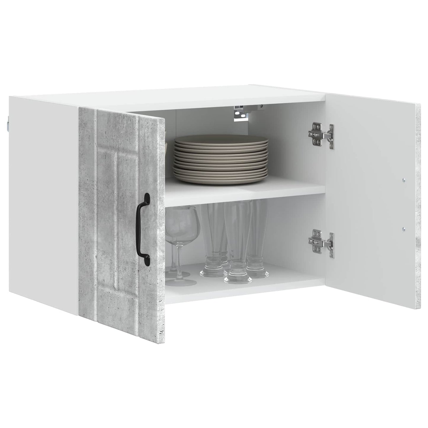 vidaXL Wall Cabinet LUCCA Concrete Grey 60 x 31 x 40 cm 3