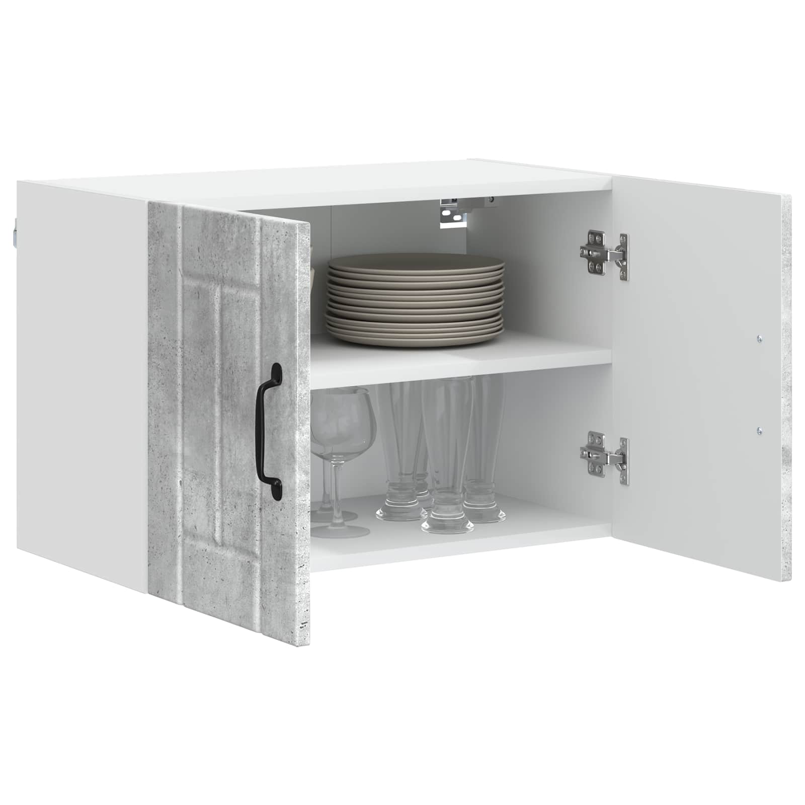 vidaXL Wall Cabinet LUCCA Concrete Grey 60 x 31 x 40 cm 3