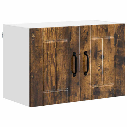 vidaXL Wall Cabinet LUCCA Smoked Oak 60 x 31 x 40 cm Engineered Wood 2