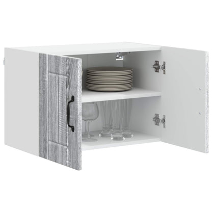 vidaXL Wall Cabinet LUCCA Grey Sonoma 60 x 31 x 40 cm Engineered Wood 3