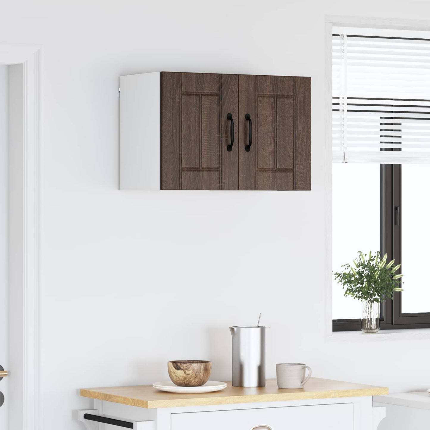 vidaXL Wall Cabinet LUCCA Brown Oak 60 x 31 x 40 cm Engineered Wood 4