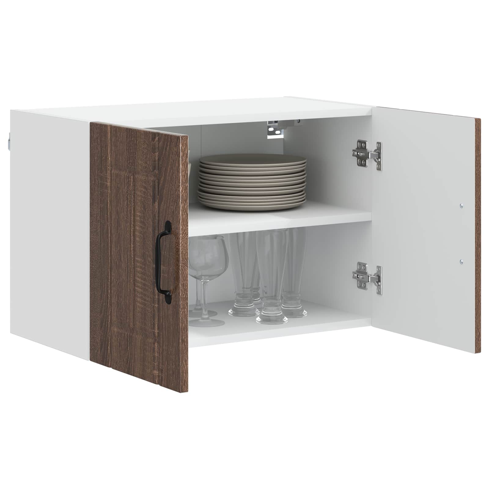vidaXL Wall Cabinet LUCCA Brown Oak 60 x 31 x 40 cm Engineered Wood 3