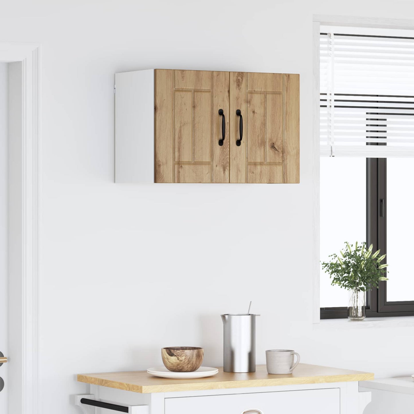 vidaXL Wall Cabinet LUCCA Artisan Oak 60 x 31 x 40 cm Engineered Wood 4
