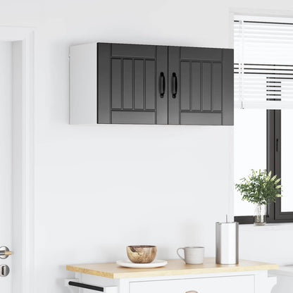 vidaXL Wall Cabinet LUCCA Black 80 x 31 x 40 cm Engineered Wood 4