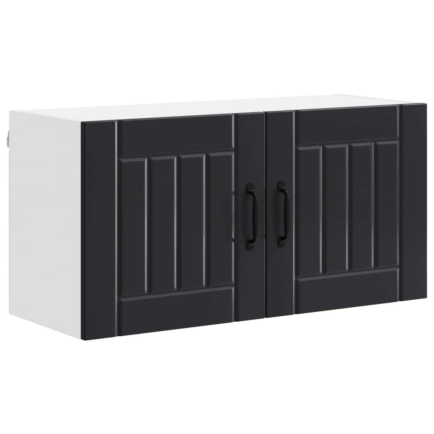vidaXL Wall Cabinet LUCCA Black 80 x 31 x 40 cm Engineered Wood 2