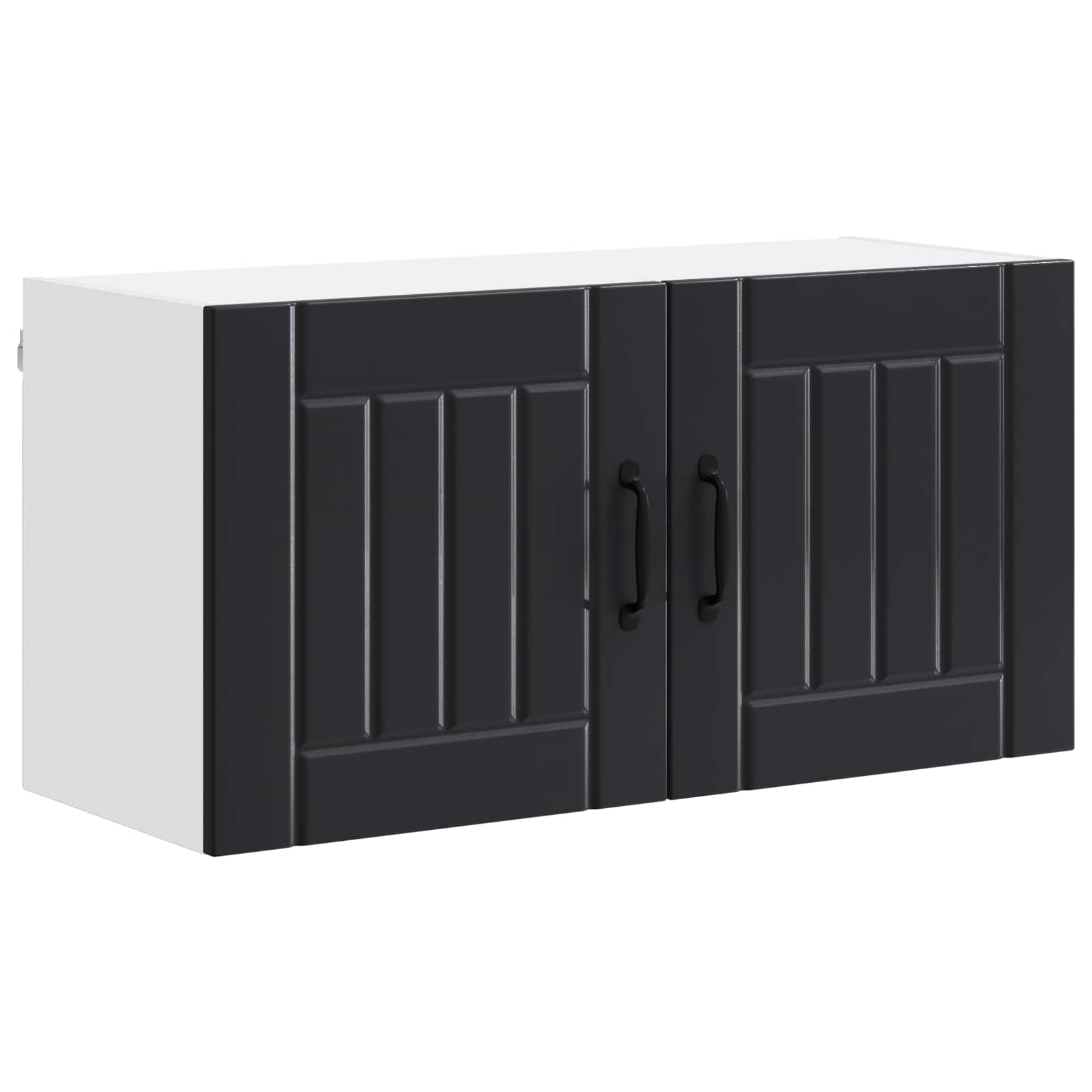 vidaXL Wall Cabinet LUCCA Black 80 x 31 x 40 cm Engineered Wood 2