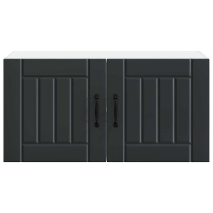 vidaXL Wall Cabinet LUCCA Black 80 x 31 x 40 cm Engineered Wood 6