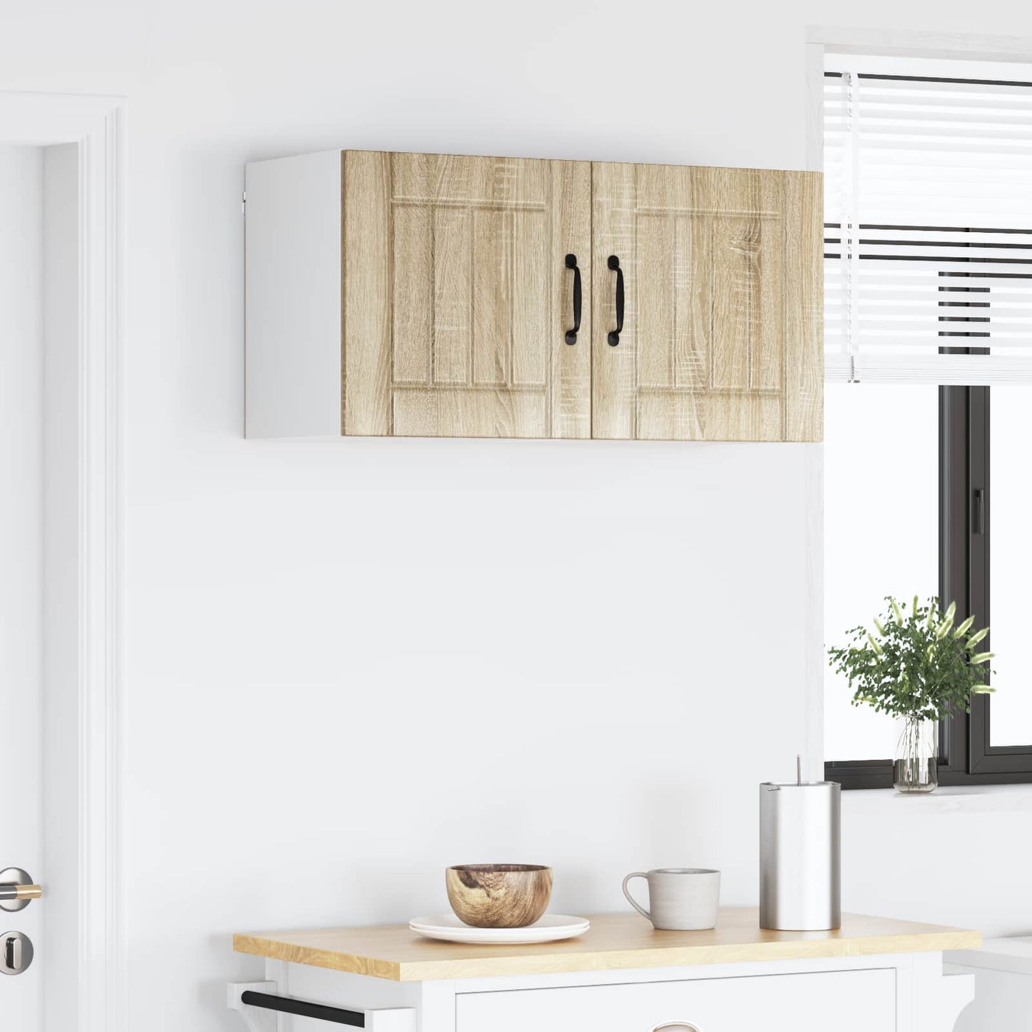vidaXL Wall Cabinet LUCCA Sonoma Oak 80 x 31 x 40 cm Engineered Wood 4