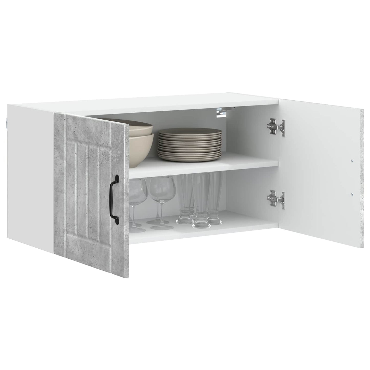 vidaXL Wall Cabinet LUCCA Concrete Grey 80 x 31 x 40 cm 3
