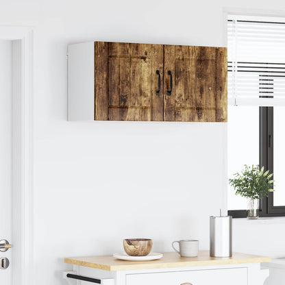 vidaXL Wall Cabinet LUCCA Smoked Oak 80 x 31 x 40 cm Engineered Wood 4