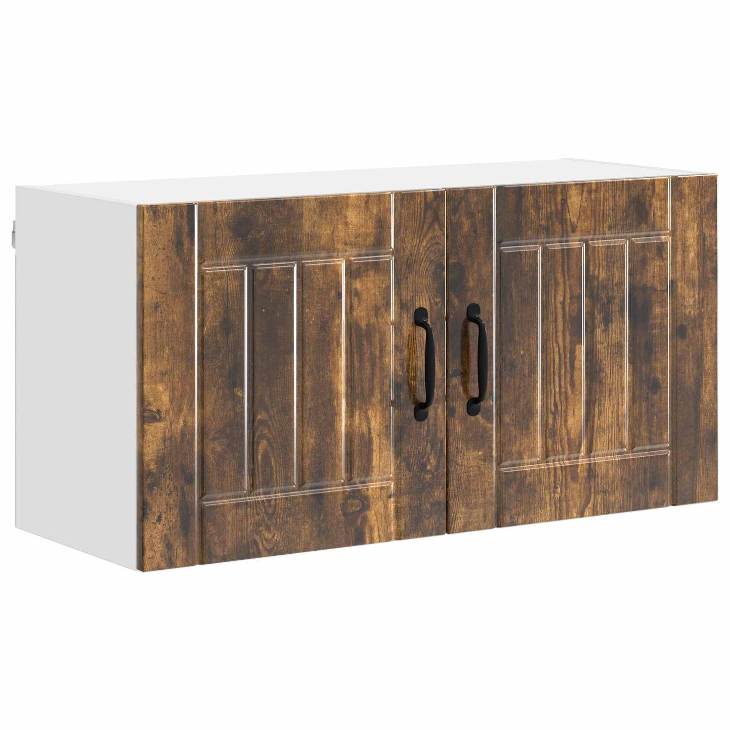 vidaXL Wall Cabinet LUCCA Smoked Oak 80 x 31 x 40 cm Engineered Wood 2