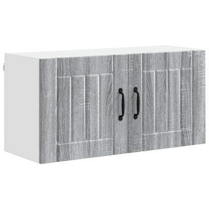 vidaXL Wall Cabinet LUCCA Grey Sonoma 80 x 31 x 40 cm Engineered Wood 2