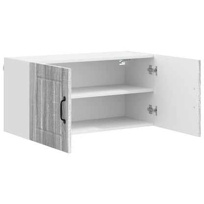 vidaXL Wall Cabinet LUCCA Grey Sonoma 80 x 31 x 40 cm Engineered Wood 5