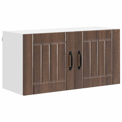 vidaXL Wall Cabinet LUCCA Brown Oak 80 x 31 x 40 cm Engineered Wood 2