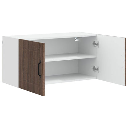 vidaXL Wall Cabinet LUCCA Brown Oak 80 x 31 x 40 cm Engineered Wood 5