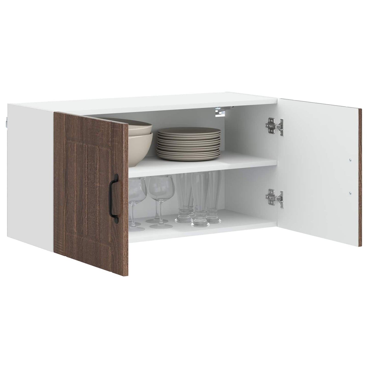 vidaXL Wall Cabinet LUCCA Brown Oak 80 x 31 x 40 cm Engineered Wood 3