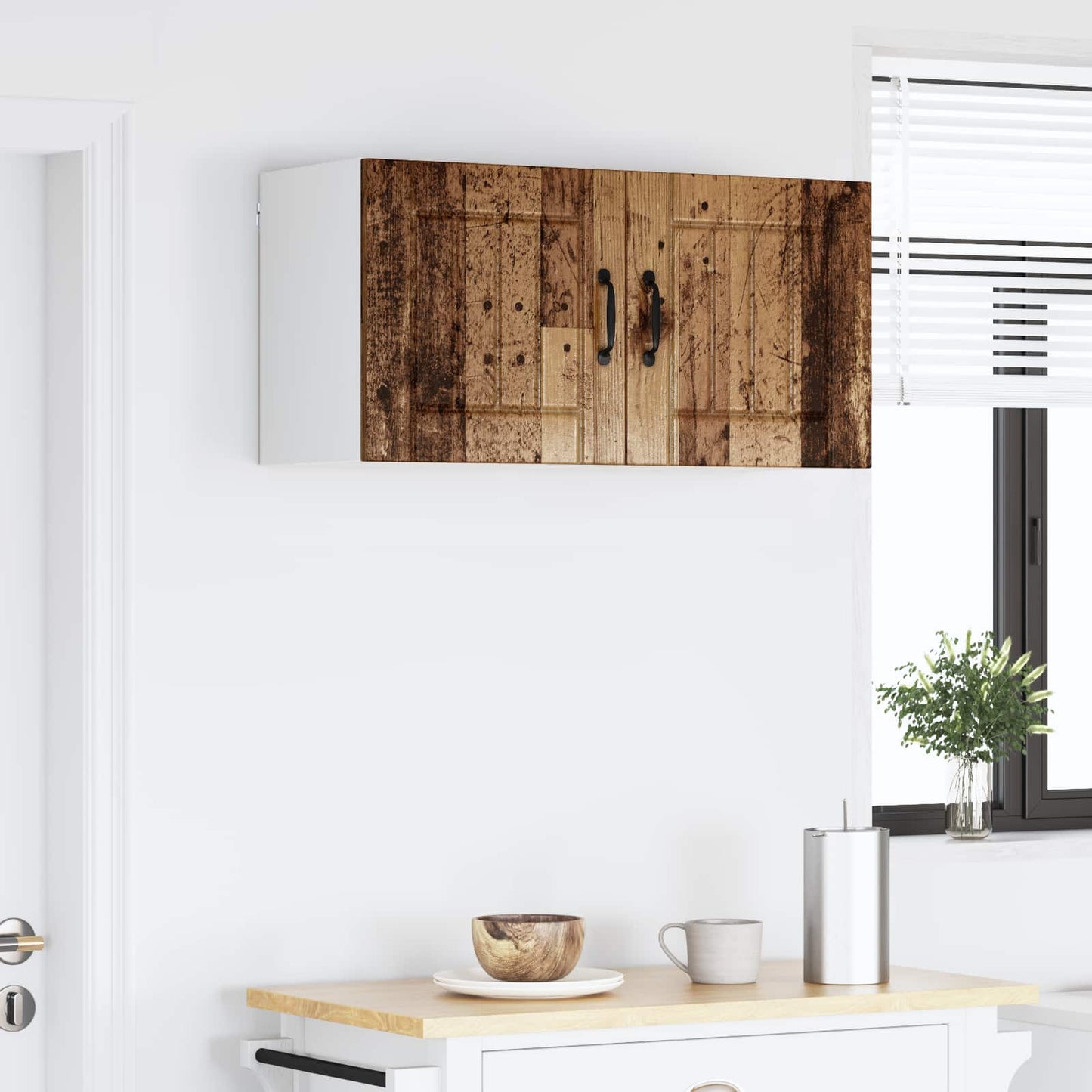 vidaXL Wall Cabinet LUCCA Old Wood 80 x 31 x 40 cm Engineered Wood 4