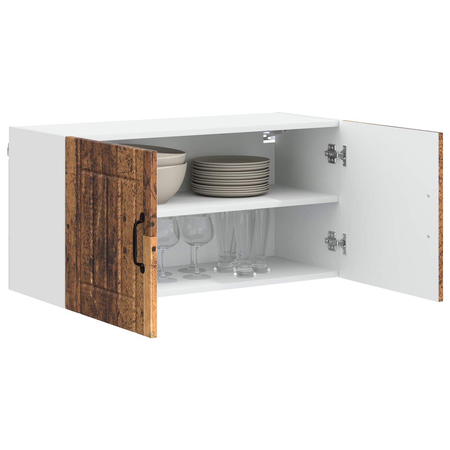 vidaXL Wall Cabinet LUCCA Old Wood 80 x 31 x 40 cm Engineered Wood 3
