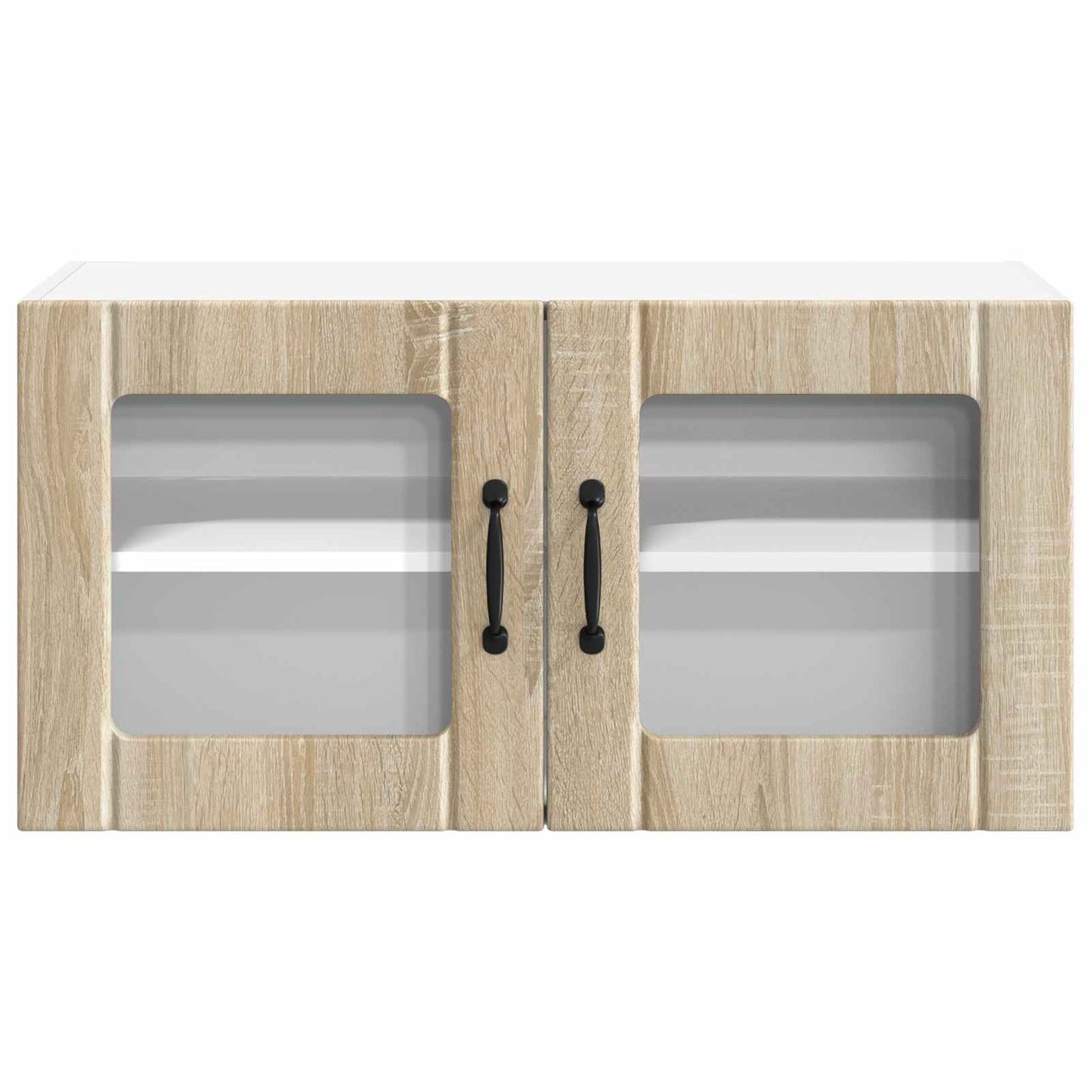 vidaXL Wall Glass Cabinet LUCCA Sonoma Oak 80 x 31 x 40 cm 6