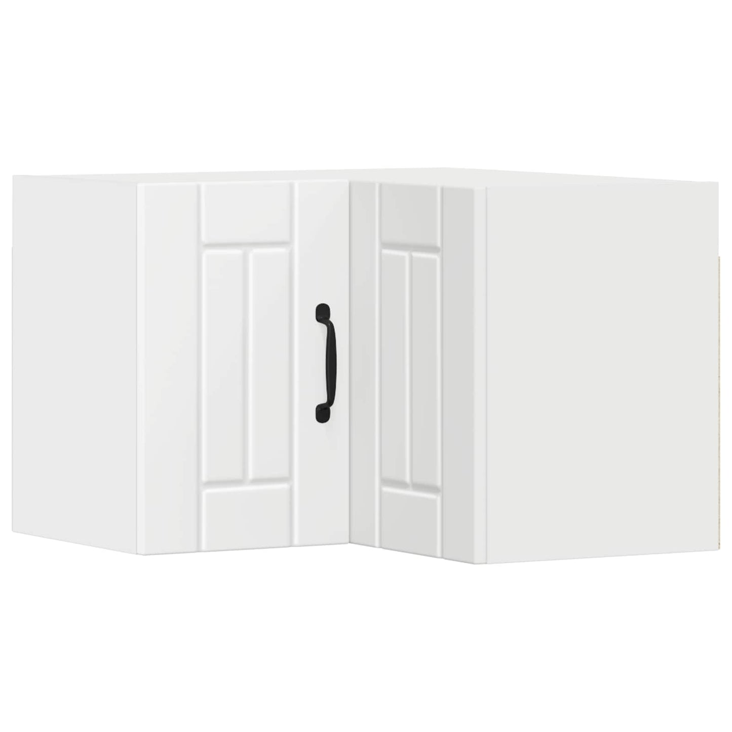 vidaXL Wall Corner Cabinet LUCCA White 57 x 57 x 40 cm Engineered Wood 2