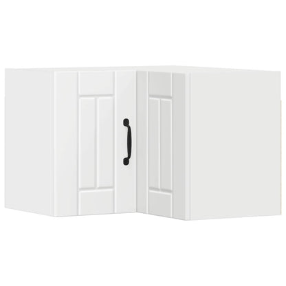 vidaXL Wall Corner Cabinet LUCCA White 57 x 57 x 40 cm Engineered Wood 2