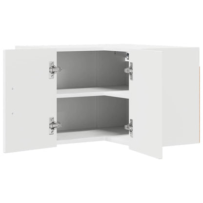 vidaXL Wall Corner Cabinet LUCCA White 57 x 57 x 40 cm Engineered Wood 5