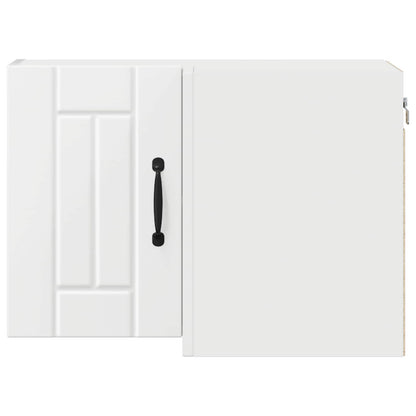 vidaXL Wall Corner Cabinet LUCCA White 57 x 57 x 40 cm Engineered Wood 6