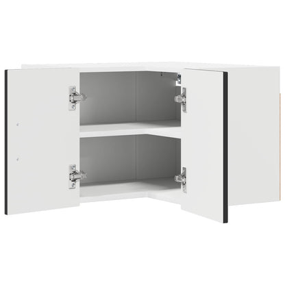 vidaXL Wall Corner Cabinet LUCCA Black 57 x 57 x 40 cm Engineered Wood 4